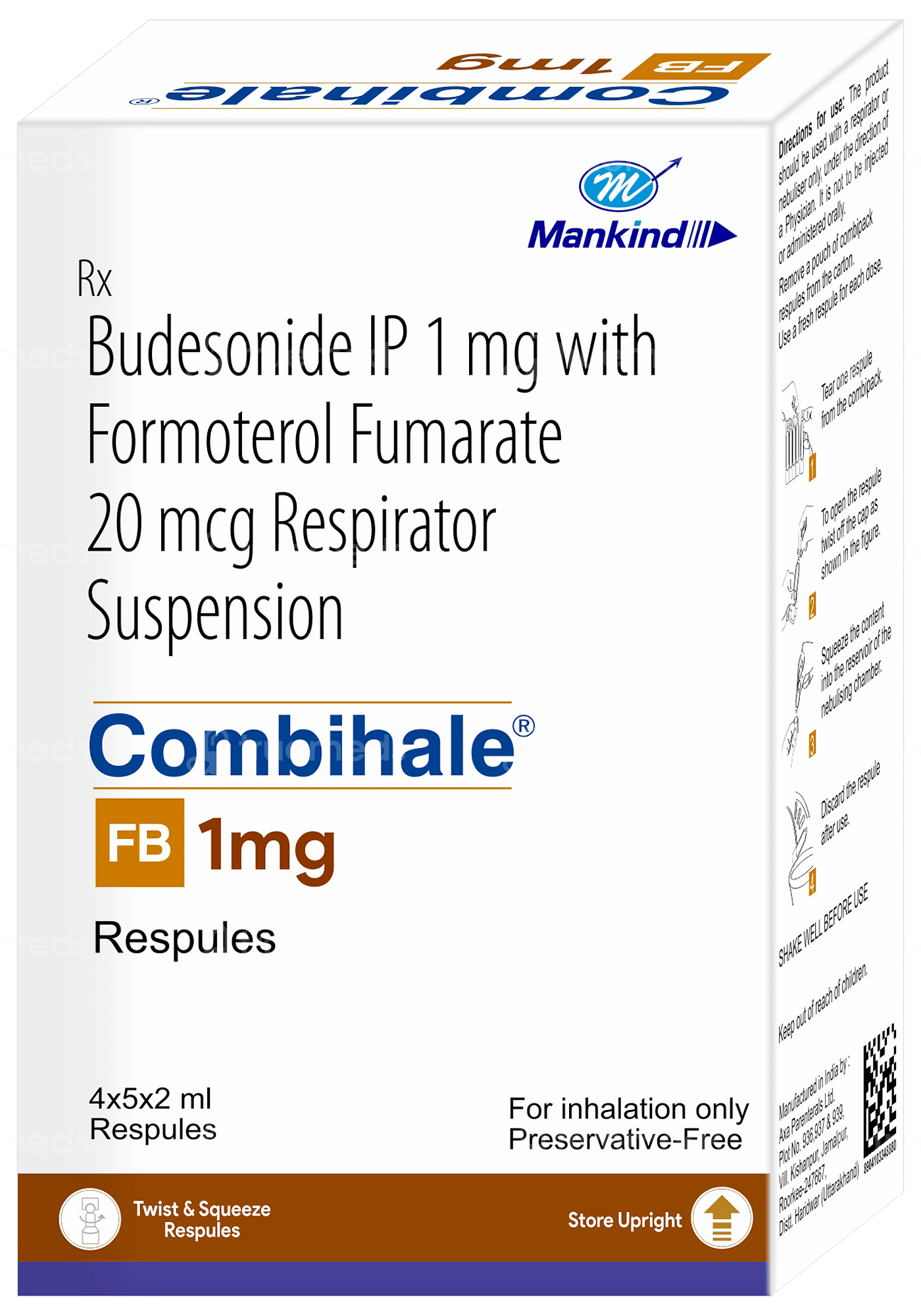 COMBIHALE-FB 0.5MG RESPULES 2ML
