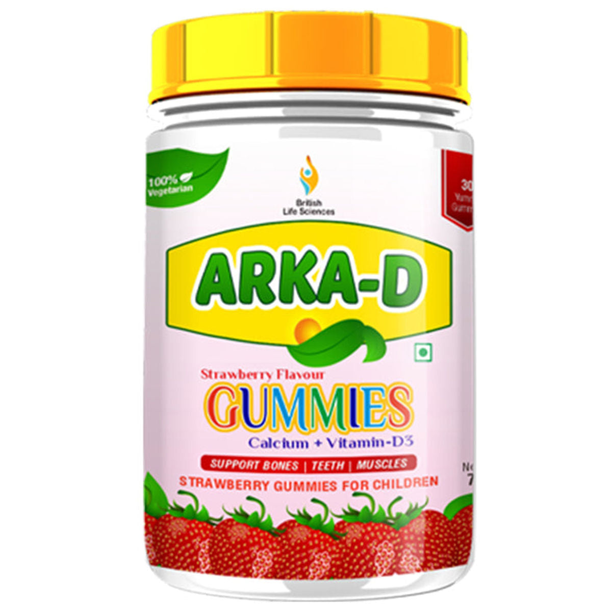 Arka D Strawberry Flavour Gummies 75gm