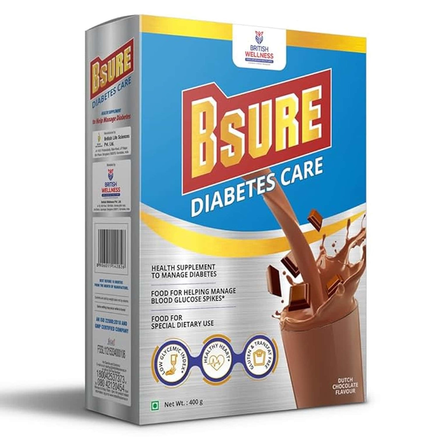 B Sure Diabetic Chocolate Powder 400gm