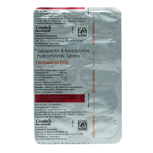 TRUGABA NT 400 TABLETS